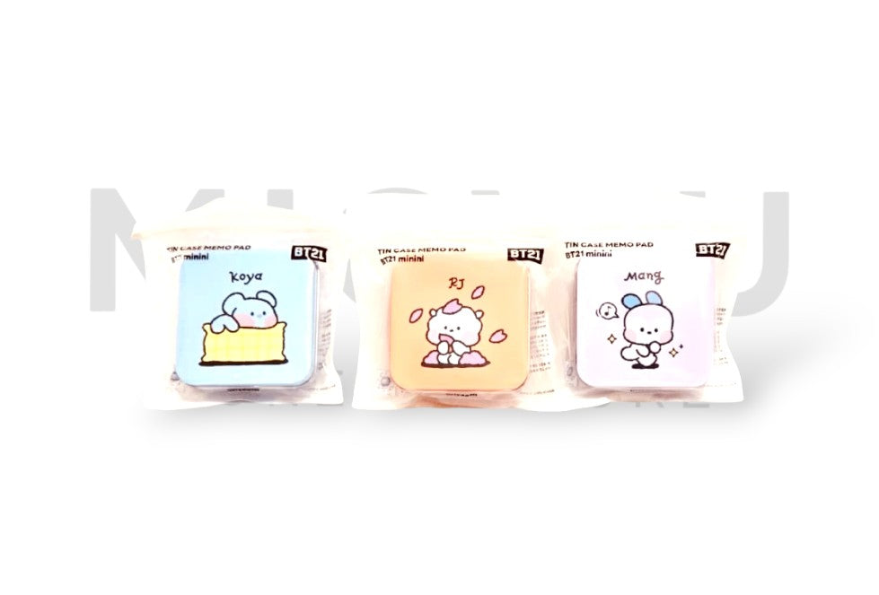 BT21 Tin Case Memo Pad