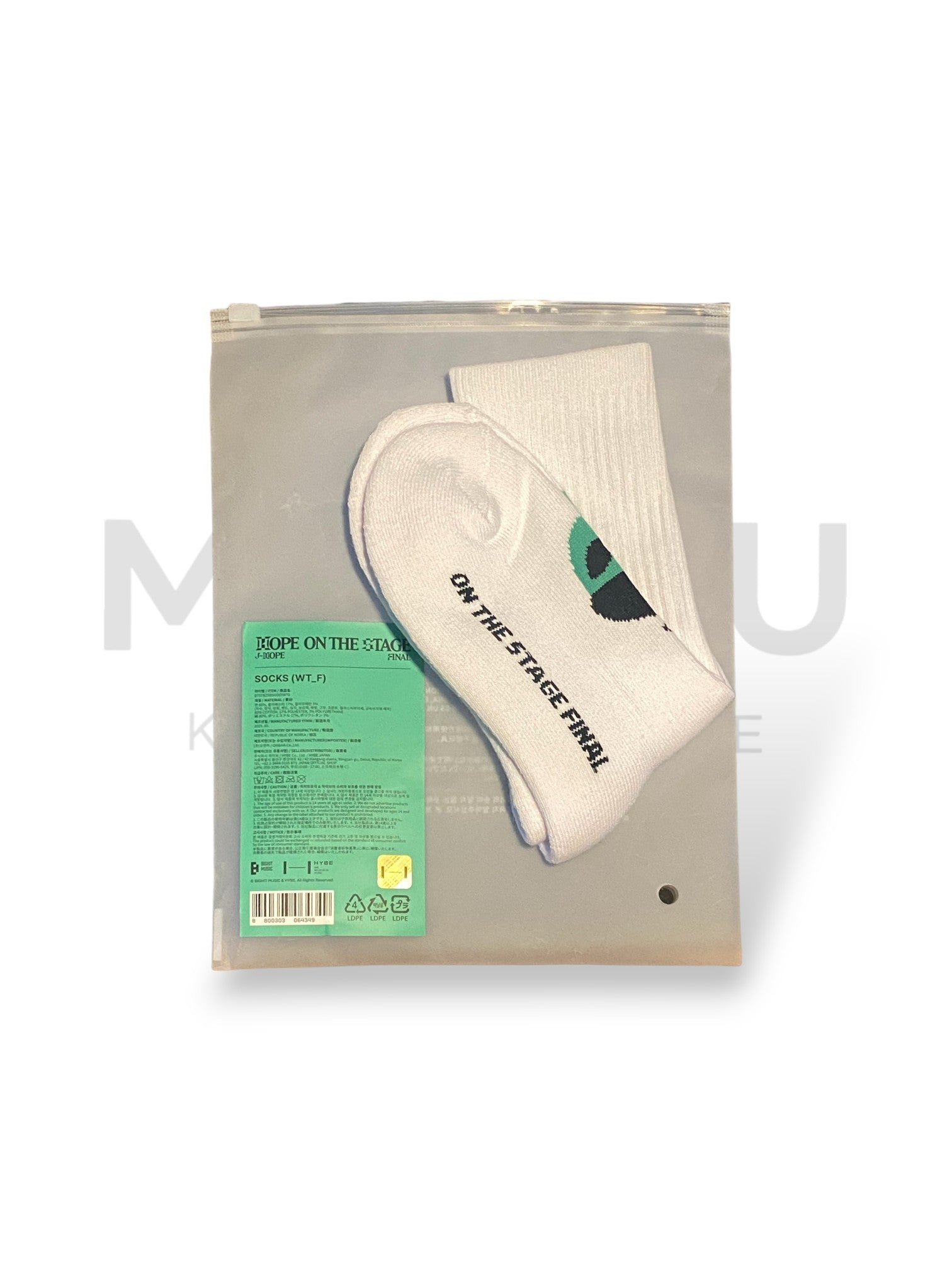 J-Hope Tour "HOPE ON THE STAGE" FINAL Socks (White)